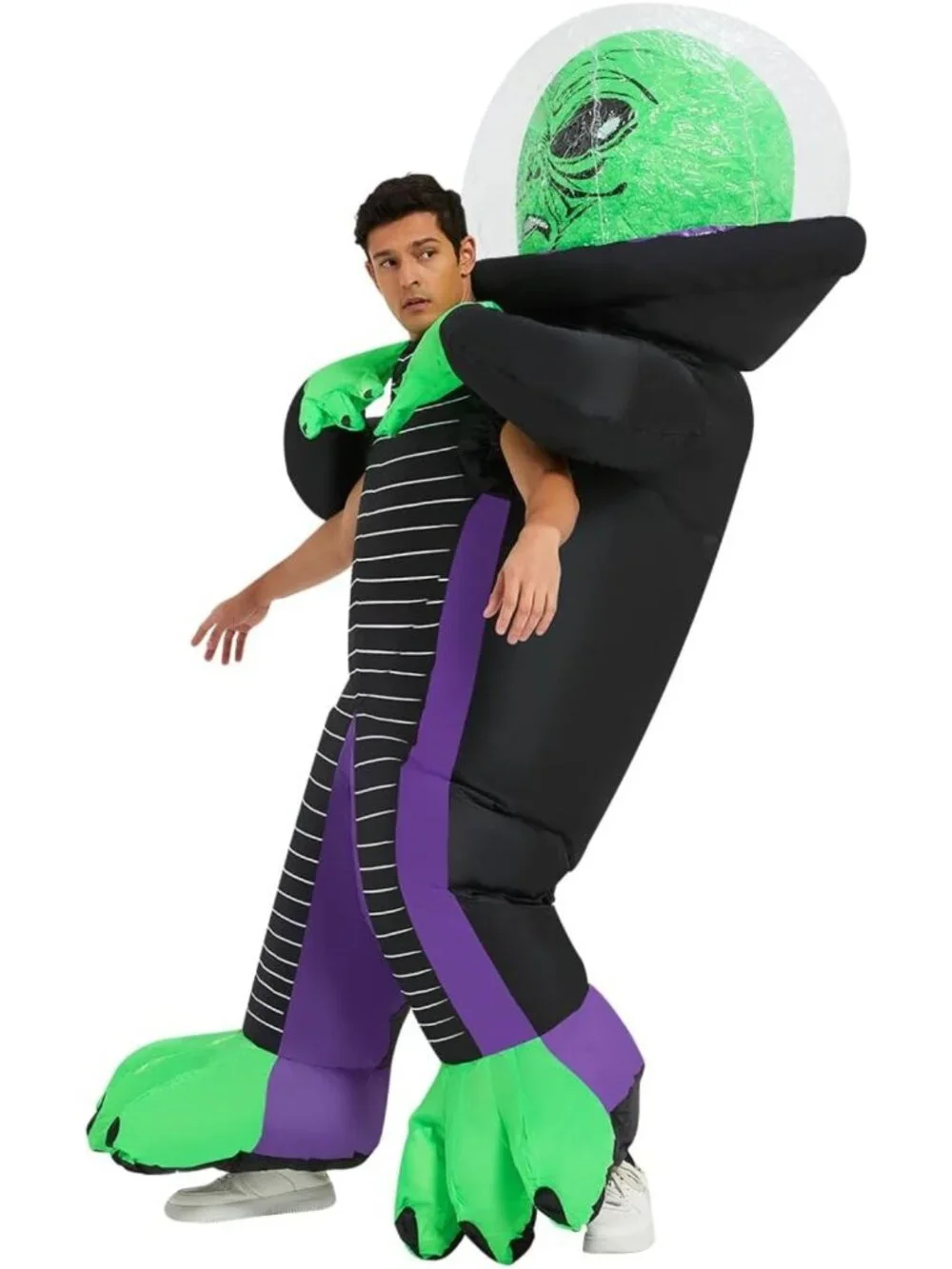 Funny Inflatable Alien Neck Costume for Adults - Blow-Up Halloween Outfit
